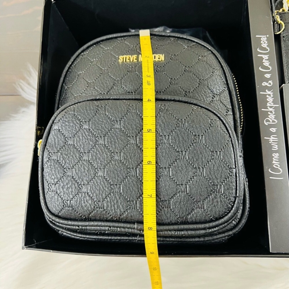 STEVE MADDEN Mini Backpack Key Chain Card Wallet Purse Box Gift Set - Picture 5 of 9